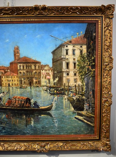 Tableaux et dessins Tableaux du XXe siècle - Venise, Le Grand Canal - Lucia Ponga degli Ancillo (1887-1966)